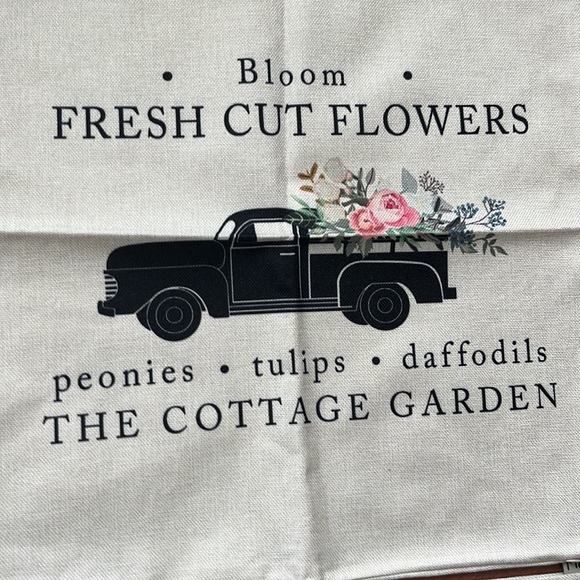 NWT Set of 4 cottage core linen canvas 18in square pillow covers - Picture 3 of 7